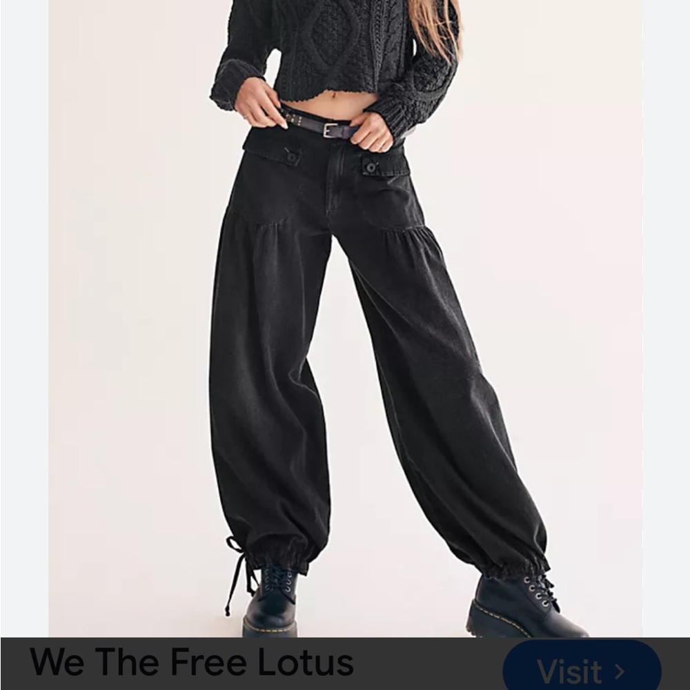 Free People Black Lotus ballon trousers